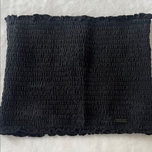 Hollister Black Smocked Crop Top